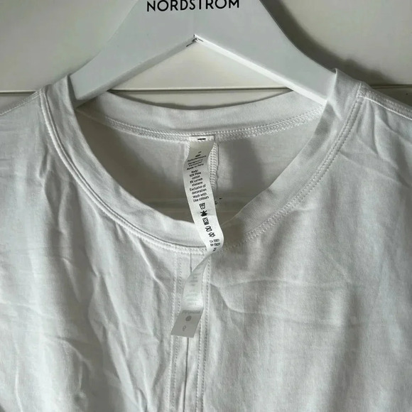 LULULEMON NWT Time to Restore Short Sleeve Cropped Crop Top White Wrap Tie 6 - Picture 10 of 10